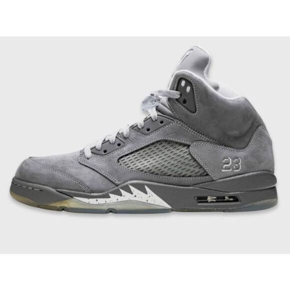 NIKE Air Jordan 5 Retro 'Wolf Grey' GS Sneakers Size 5.5Y - Picture 1 of 9